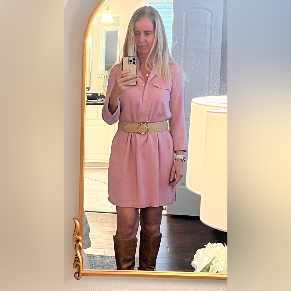 New no tags Old Navy shirt dress pink Size small